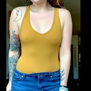 Mustard yellow bodysuit
